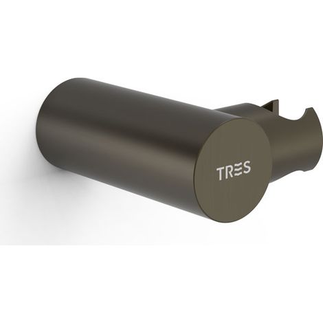 TRES 06183901KMB COMPLEMENTOS DE DUCHA Soporte Orientable para Ducha De Mano Color Negro Bronce - ref: 06183901KMB