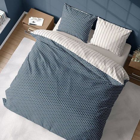 Parure de lit avec Housse de Couette 220x240 cm + 2 Taies d'oreiller 63x63cm Holy