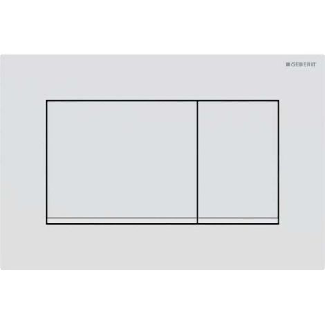 Geberit Sigma20 (formerly Sigma30) square flush plate for dual flush: matt white lacquered, easy-clean coating, white (115.883.01.1) (1/4)