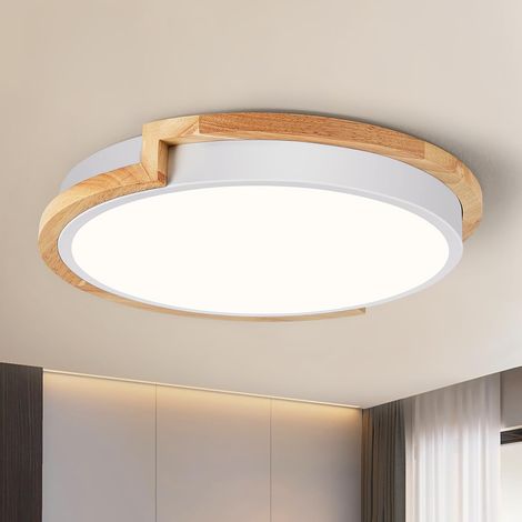 Plafonnier LED, Plafonnier Blanc, Luminaire 30cm, Lampe pour Chambre Salon Cuisine Couloir Salle à Manger 4000K 24W (1/5)