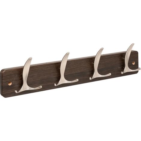Patère 4 Tiges Design "Ziny" 45cm Marron