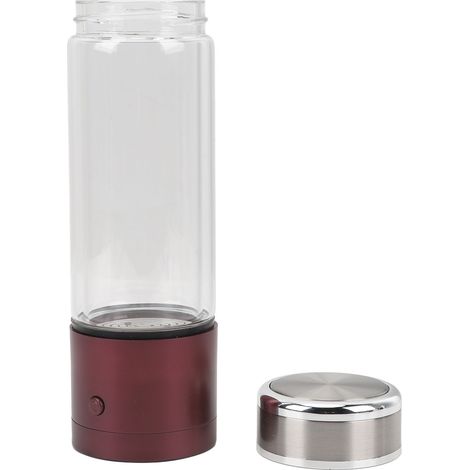 Bouteille d'eau hydrogénée 1200 PPB 350 ml, verre rempli d'eau riche en hydrogène, pour le bureau et la maison. Usage quotidien. (1/5)