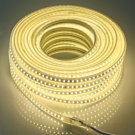 2M 3M 5M 6M Bande LED Blanc 3000K 4000K 6000K AC 220V Interieur Exterieur IP67 Etanche SMD 5730 120led / m Ruban LED pas besoin de Transformateur (Blanc, 3) (1/5)