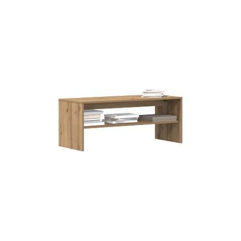 Meuble TV chêne artisanal 100x40x40 bois d'ingénierie (1/5)
