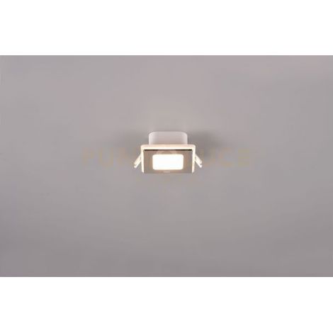 NIMBUS FARETTO DA INCASSO LED 5W 450lm, 3000K QUADRATO BORDO CROMATO ACCENSIONI SEPARATE 8,5CM X 8,5CM
