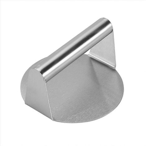 Steak Smasher Rond 14 cm, Presse à Burger en Acier, pour Steaks Hachés et Burgers Maison, Outil de Cuisson Professionnel (1/5)