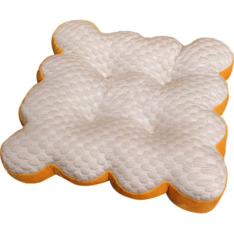 Coussin carré en soie glacée pour chaise de bureau, voiture, maison et pêche, en forme de tatami, rehausseur de siège, motif cookie. (1/5)