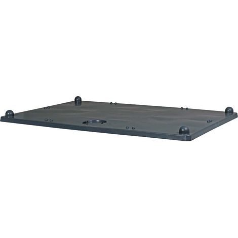 BRB Stapeldeckel für Palettenbox LxB 1200 x 800 mm, LxBxH 1215x815x30/65 mm, Farbe dunkelgrau (1/2)