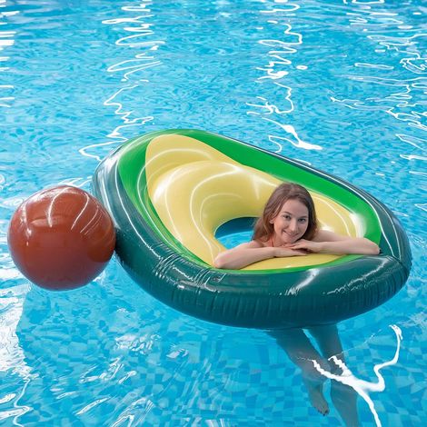 Giant Inflatable Avocado Float, Inflatable Pool Float Ocean Beach Float, Inflatable Pool Mattress with Special Quick Release Valves for Kids Adults 165cm (1/5)