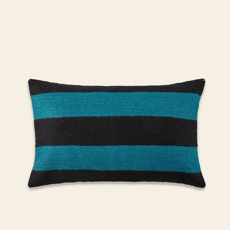 Housse de coussin en Broderie en point de chainette à rayures HORIZONA