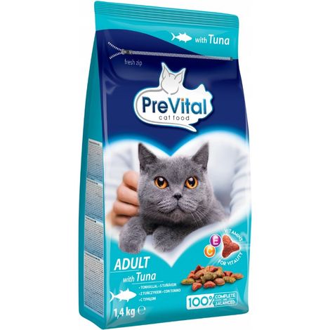 PREVITAL Thon Adulte - croquettes pour chat - 1,4 kg (1/2)