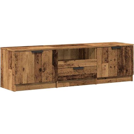Meuble TV,Banc TV,Armoire TV vieux bois 140x35x40 cm bois d'ingénierie CFW152139 (1/5)