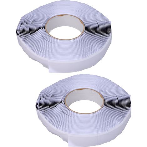 2 rouleaux ruban de calfeutrage autocollant longueur 20m mastic multifonctionnel pour toilettes, camping-cars, bateaux, voitures (1/5)