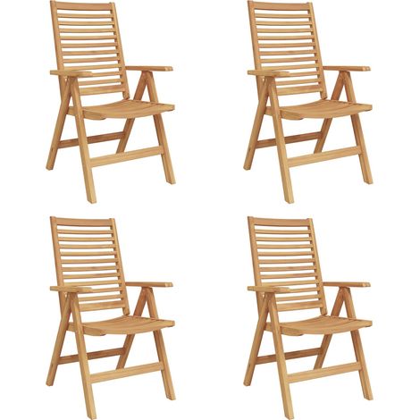 Silla de Jardín 4 pcs Marrón 52 x 64.5 x 108 cm
