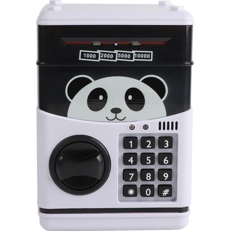 Mini mignonne tirelire coffre-fort électronique à code secret pour dépôt de pièces et billets (1/5)