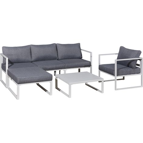 Set di mobili da giardino a 4 posti Sevilla White