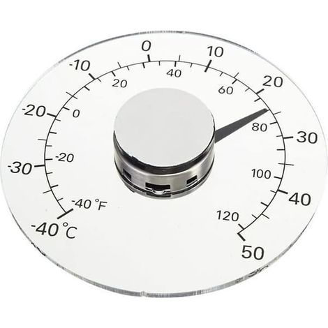 Thermomètre extérieur, thermomètre transparent étanche autocollant pour fenêtres, pile incluse (1/3)