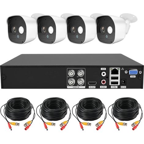 Système de caméra de sécurité Domestique Système sans Fil WiFi 2MP 4 Voies XVR AHD HD Paquet de Surveillance vidéo analogique DVR 1080P (1/5)