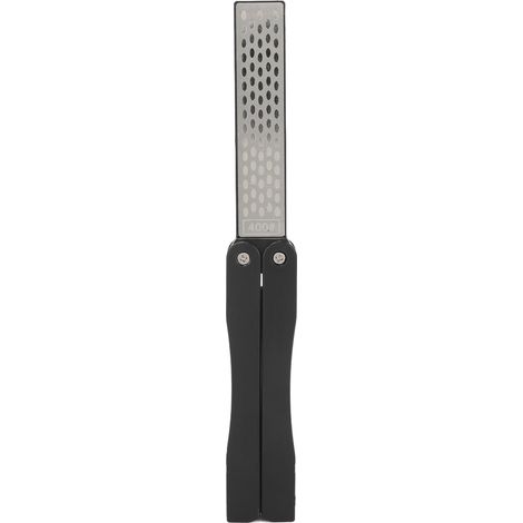 Affûteur de poche portable double face pliable pour le jardin, noir (1/5)