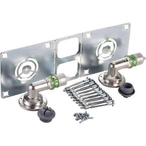 Comap – Kit de fixation robinetterie sanitaire plaque de plâtre – Raccords multicouche Ø 20 mm – Entraxe 150 mm – Sortie femelle 1/2