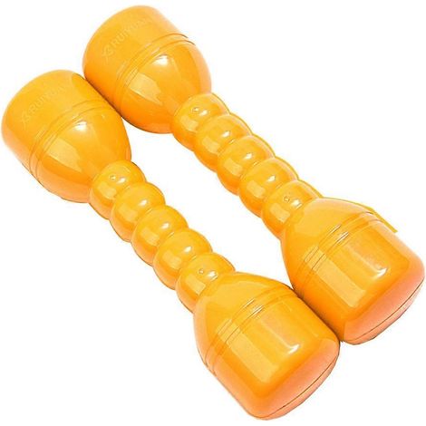 Manubri da gioco per bambini piccoli, set di 2 manubri in plastica per fitness e palestra, attrezzatura sportiva per l'asilo e allenamento di forza. (1/5)
