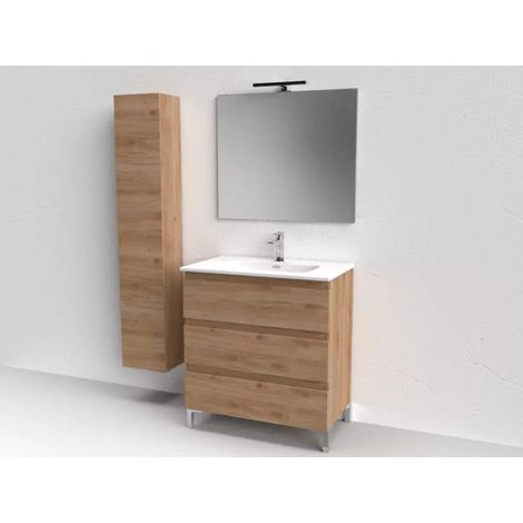 colonna singola sospesa "dafne" quercia naturale 30x22x160 cm (1/2)