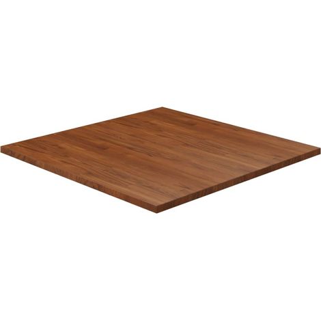 Dessus de table carré Marron foncé90x90x2,5cm Bois chêne traité (1/4)