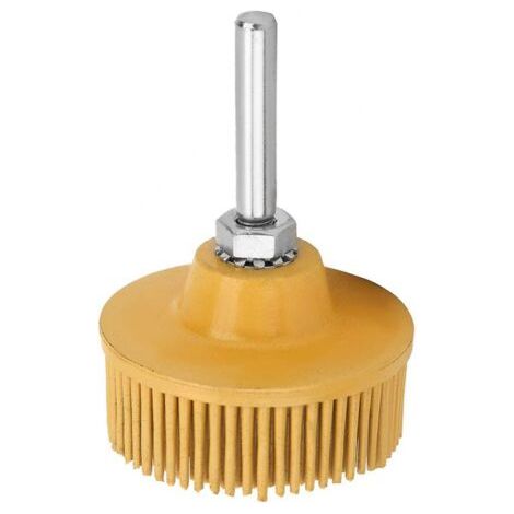 Disque à poils de 2 pouces, brosse Abrasive en caoutchouc émeri, meule de polissage, brosse de polissage pour l'élimination des bavures et de la rouille (jaune)