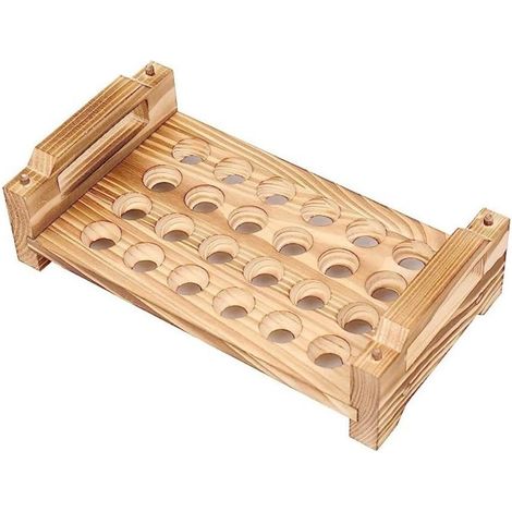 Support empilable en bois pour œufs - Plateau rustique pour œufs - Support de rangement pour œufs (bois) (1/5)