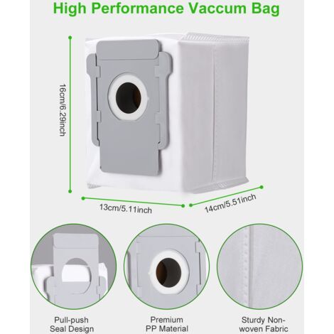 Sostituti sacchetti aspirapolvere per iRobot Roomba i7, i3, i4, i6, j7, i8, S9, E5, E6, E7, 10 pezzi, compatibili Clean Base (1/4)