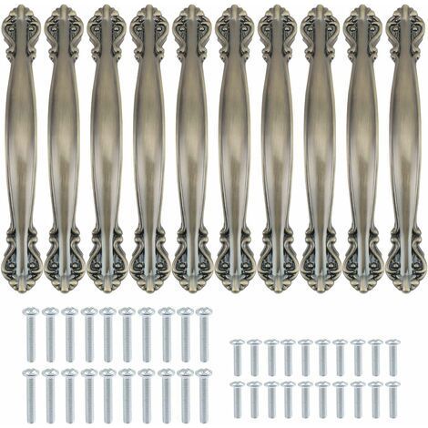 Lot de 10 poignées d’armoire vintage en forme d’arc antique - poignées de porte de meuble de 14,5 cm de long,poignée de meuble vintage, poignée de porte de meuble vintage, poignée de porte vintage (96 (1/5)