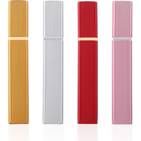Atomiseur Parfum - 12 ml - Flacon Rechargeable en Verre et Aluminium - Pour Voyage Travail Fitness - Lot de 4 (1/5)