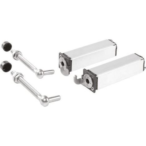 Locinox – Charnière à ressort pour portillon 40 x 40 mm – Tige filetée 130 mm – Charge max 75 kg – Réglage force et vitesse de fermeture