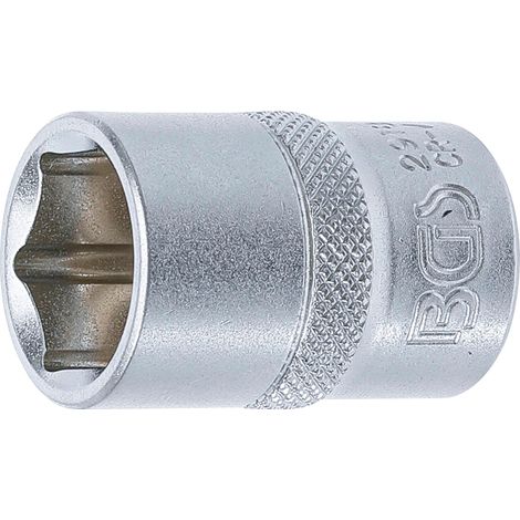 BGS Steckschlüssel-Einsatz Sechskant Antrieb Innenvierkant 12,5 mm (1/2") SW 18 mm - 2918 (1/3)