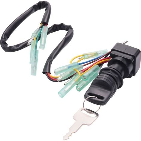 Assemblage Clé Commutateur Allumage Pour Boîtier Commande Moteur Hors-Bord 703-82510-43-00 (1/4)