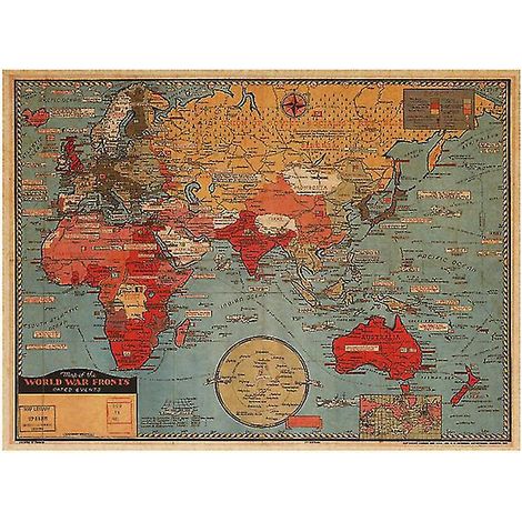 1 affiche de carte du monde