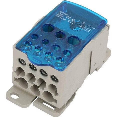 Rail DIN 250A 1 dans de Nombreux Borniers de Sortie pour Connecteur de Fil Electrique UKK250A de Boîte de Jonction d'Alimentation Universelle (1/5)