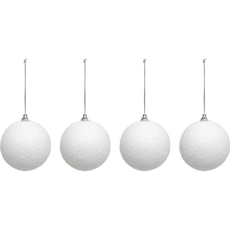 8 Schneekugeln D.8cm Polystyrol weiß - Atmosphera créateur d'intérieur