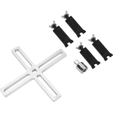 Clé à 4 mâchoires pour couvercle de réservoir de carburant, outil de démontage et d'installation de la jauge de pompe à carburant réglable (1/5)