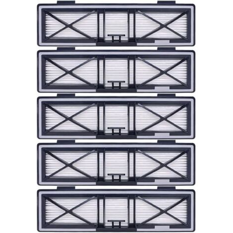 Lot de 5 filtres de rechange gris compatibles avec Neato D10, D9, D8, D7, D6, D5, D4, D3, aspirateurs robotiques (1/5)