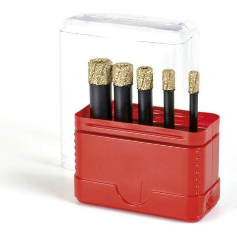 KIT 5 FRAISE DIAMANTÉE POUR PERÇAGE A SEC ET EAU FAJ MONTOLIT MONDRILLO FAJVA-N