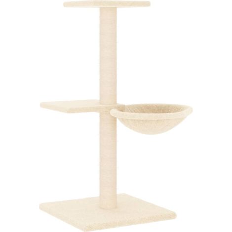 Rascador para gatos con postes de sisal color crema 72 cm vidaXL (1/5)