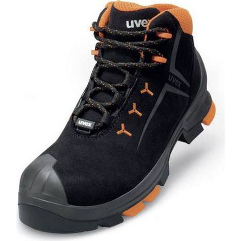 uvex 2 6509243 ESD Stivali di sicurezza S3 Taglia delle scarpe (EU): 43 Nero, Arancione 1 Paio/a (1/5)