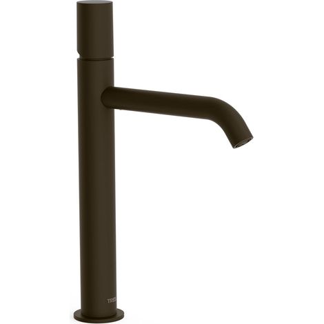 TRES 26130701KMB STUDY Grifo Monomando Caño Alto para Lavabo Color Negro Bronce - ref: 26130701KMB