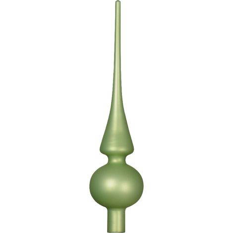 Puntale per albero di Natale con sfere in vetro verde decorazione e addobbo da 26 cm -Lucido (1/4)