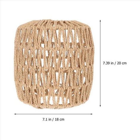 2X Couverture de Lampe En Rotin Simulé Lustre Tissé à La Main Abat-Jour Vintage Décor à Pendentif Suspendu Chambre (1/5)