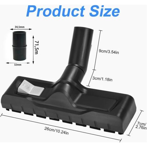 [Accessori Aspirapolvere] Adattatore Universale 32/35 mm per Kärcher WD Serie, Spazzola da 35 mm, Accessori per Aspirazione Bagnata e Secca (1/4)