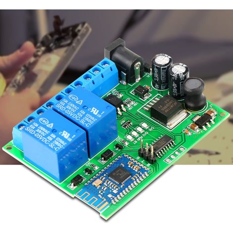 Relais Bluetooth 2 canaux, télécommande sans fil, interrupteur pour moteur LED, compatible iOS et Android (1/5)