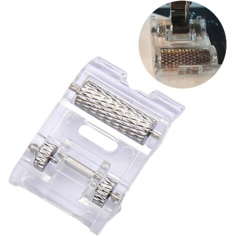 2PCS Machine à Coudre Kit Pieds-de-Biche, Pied de Biche de Rouleau de Téflon Antiadhésif Pied Presseur à Coudre Multifonctions Transparent Compatible avec Diverses Machines à Coudre (1/5)