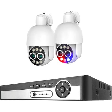 Sicherheitssystem, 8MP Auflösung, Dual-Linsen-Design, 8CH NVR 2 Stück Kameras, 1T (1/2)